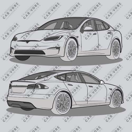 Model S Front and Back View On Unisex T-Shirt (3 Colors Available)