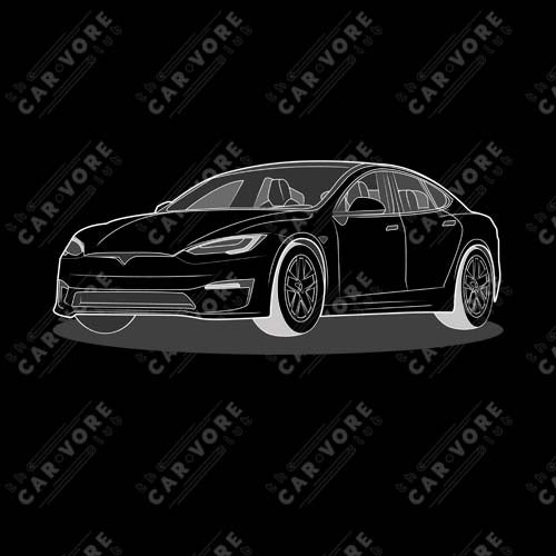 Model S Front View On Unisex Sweatshirt