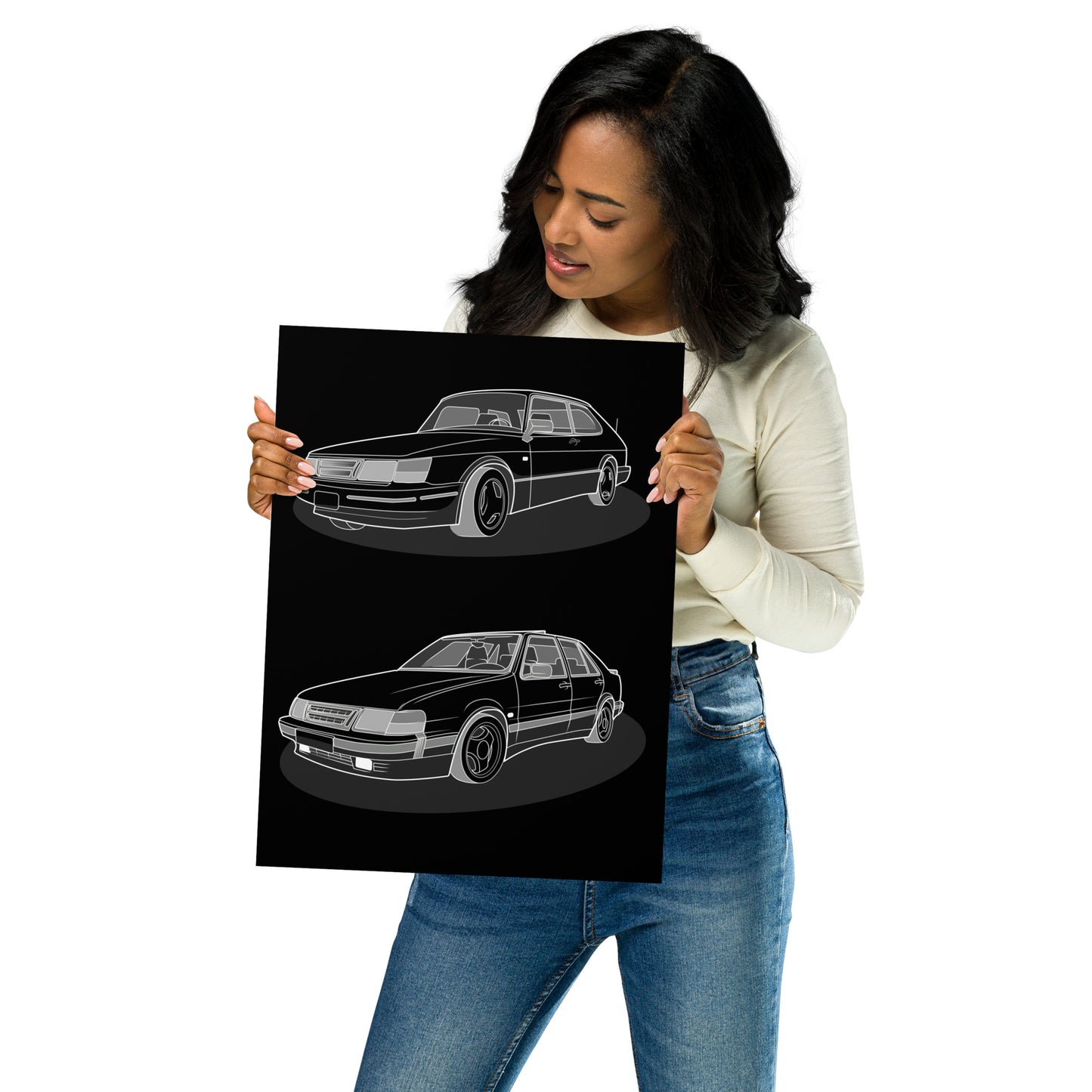 Minimalist Custom Car Art Poster For Car Lovers and Enthusiasts Perfect Gift for Dads, Husbands and Car Fans