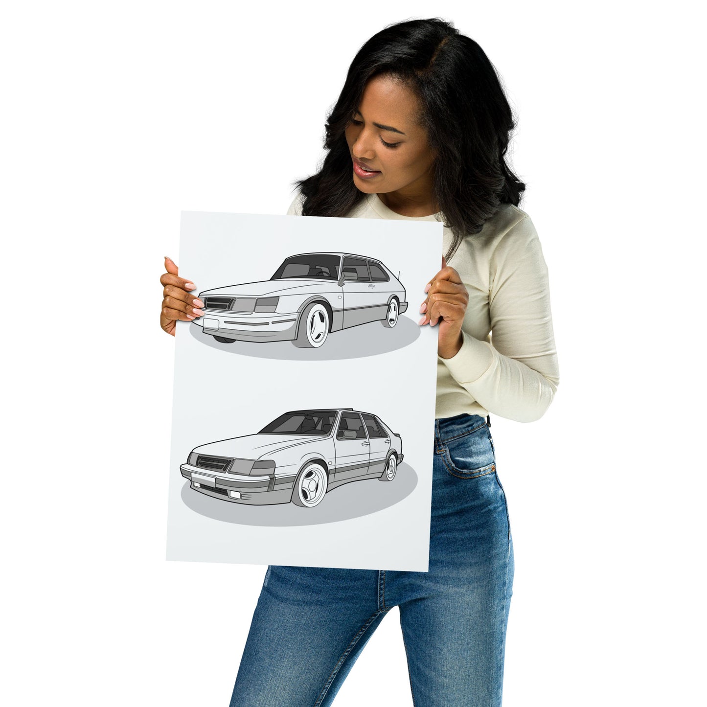 Minimalist Custom Car Art Poster For Car Lovers and Enthusiasts Perfect Gift for Dads, Husbands and Car Fans