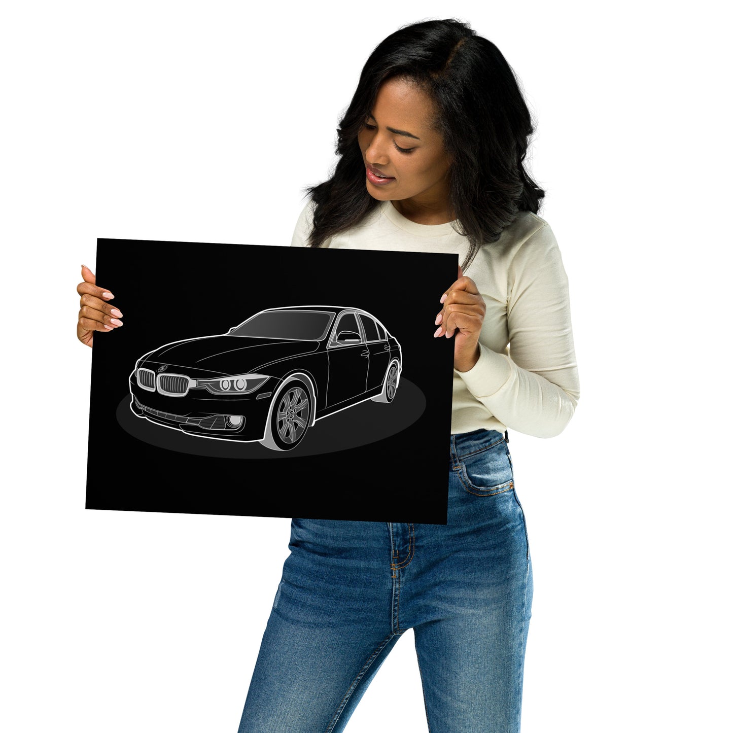 Minimalist Custom Car Art Poster For Car Lovers and Enthusiasts Perfect Gift for Dads, Husbands and Car Fans
