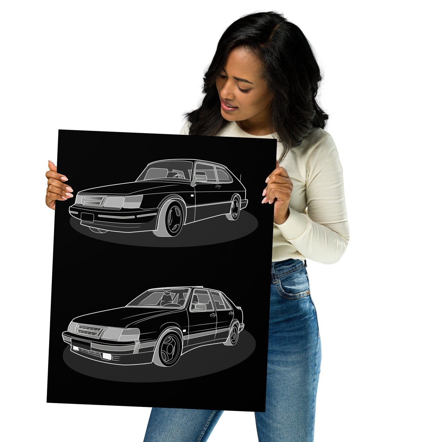 Minimalist Custom Car Art Poster For Car Lovers and Enthusiasts Perfect Gift for Dads, Husbands and Car Fans