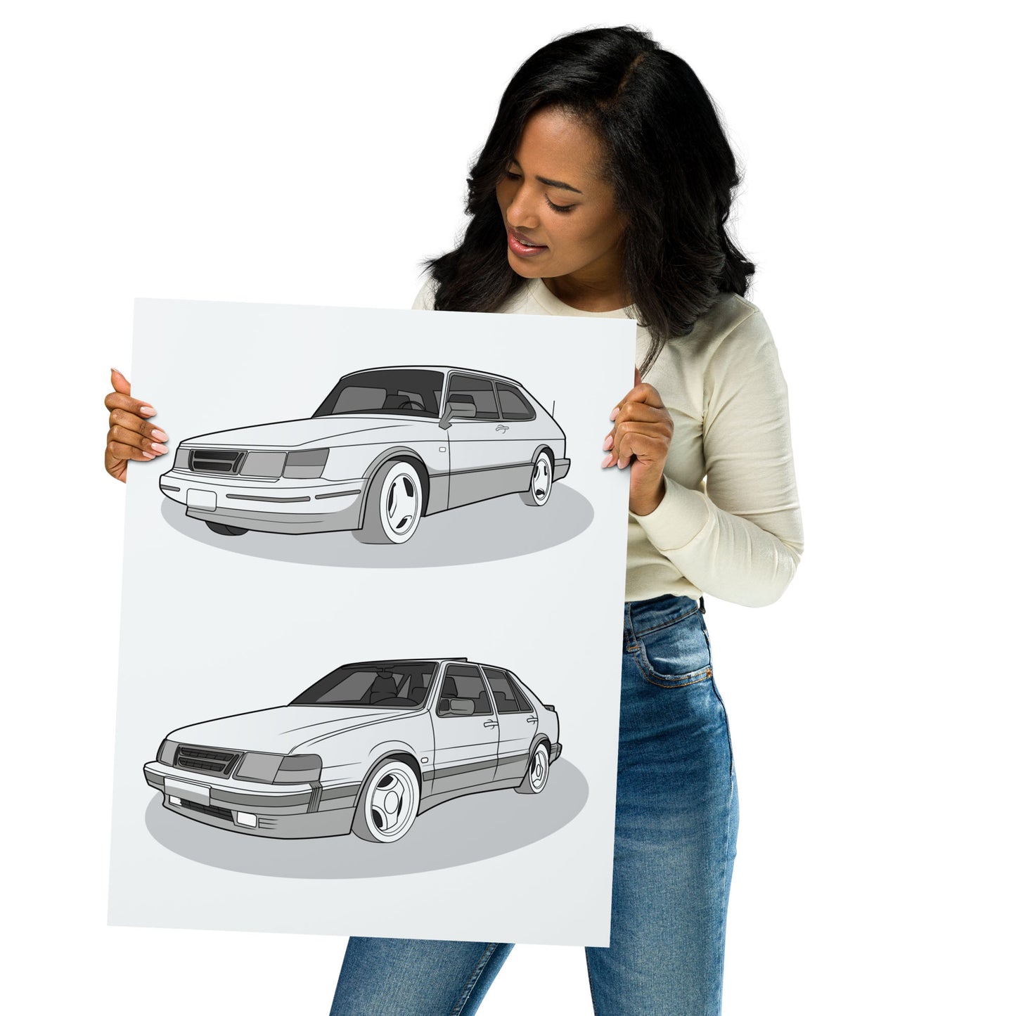 Minimalist Custom Car Art Poster For Car Lovers and Enthusiasts Perfect Gift for Dads, Husbands and Car Fans