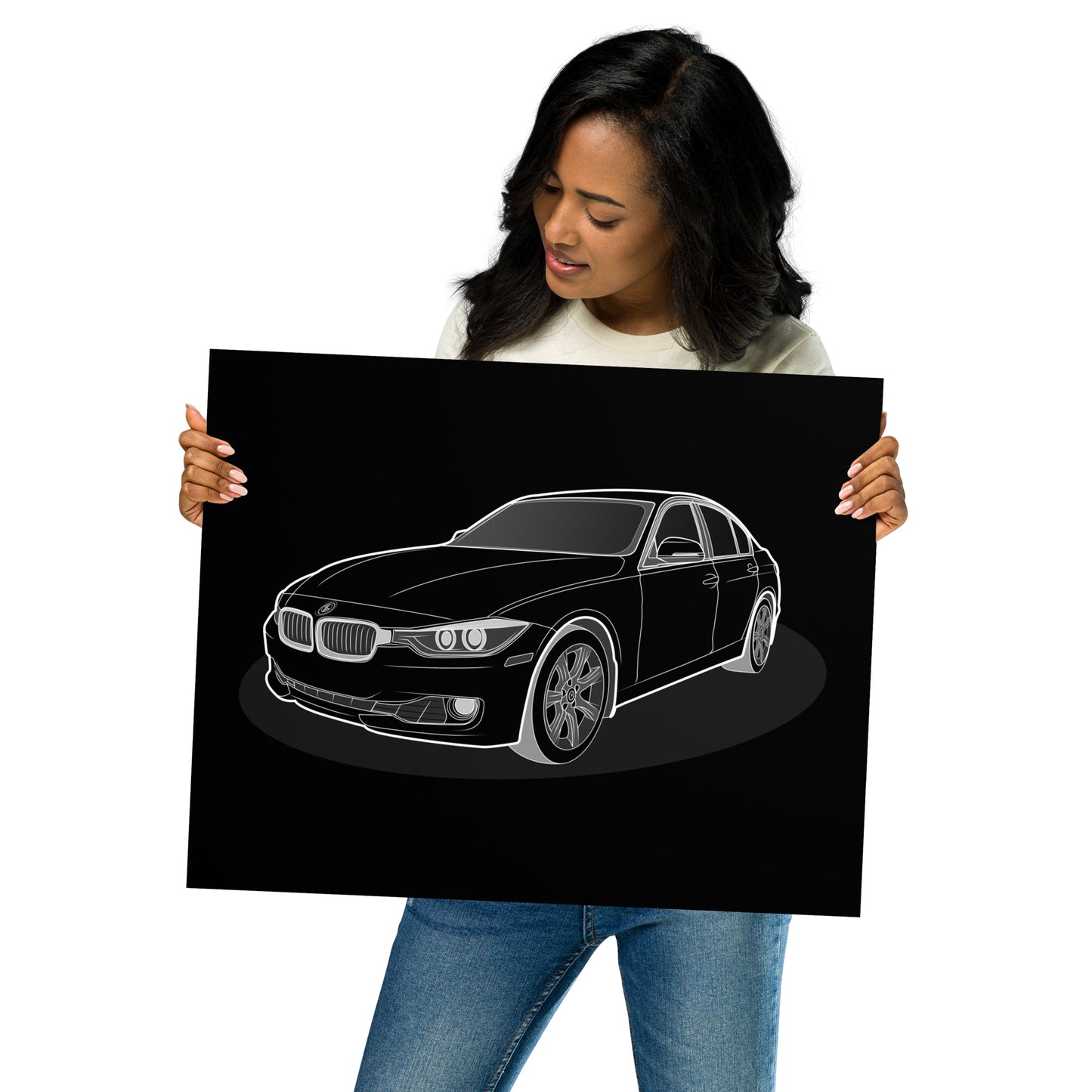 Minimalist Custom Car Art Poster For Car Lovers and Enthusiasts Perfect Gift for Dads, Husbands and Car Fans