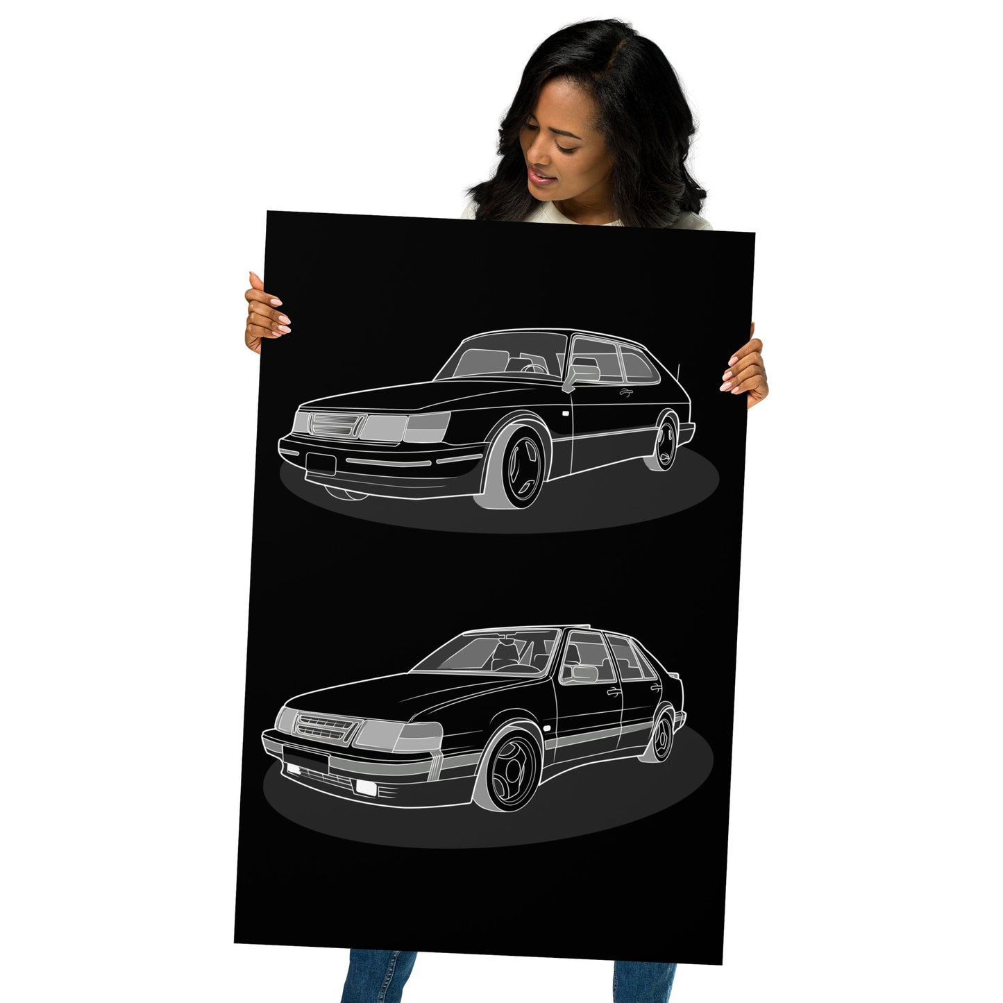 Minimalist Custom Car Art Poster For Car Lovers and Enthusiasts Perfect Gift for Dads, Husbands and Car Fans