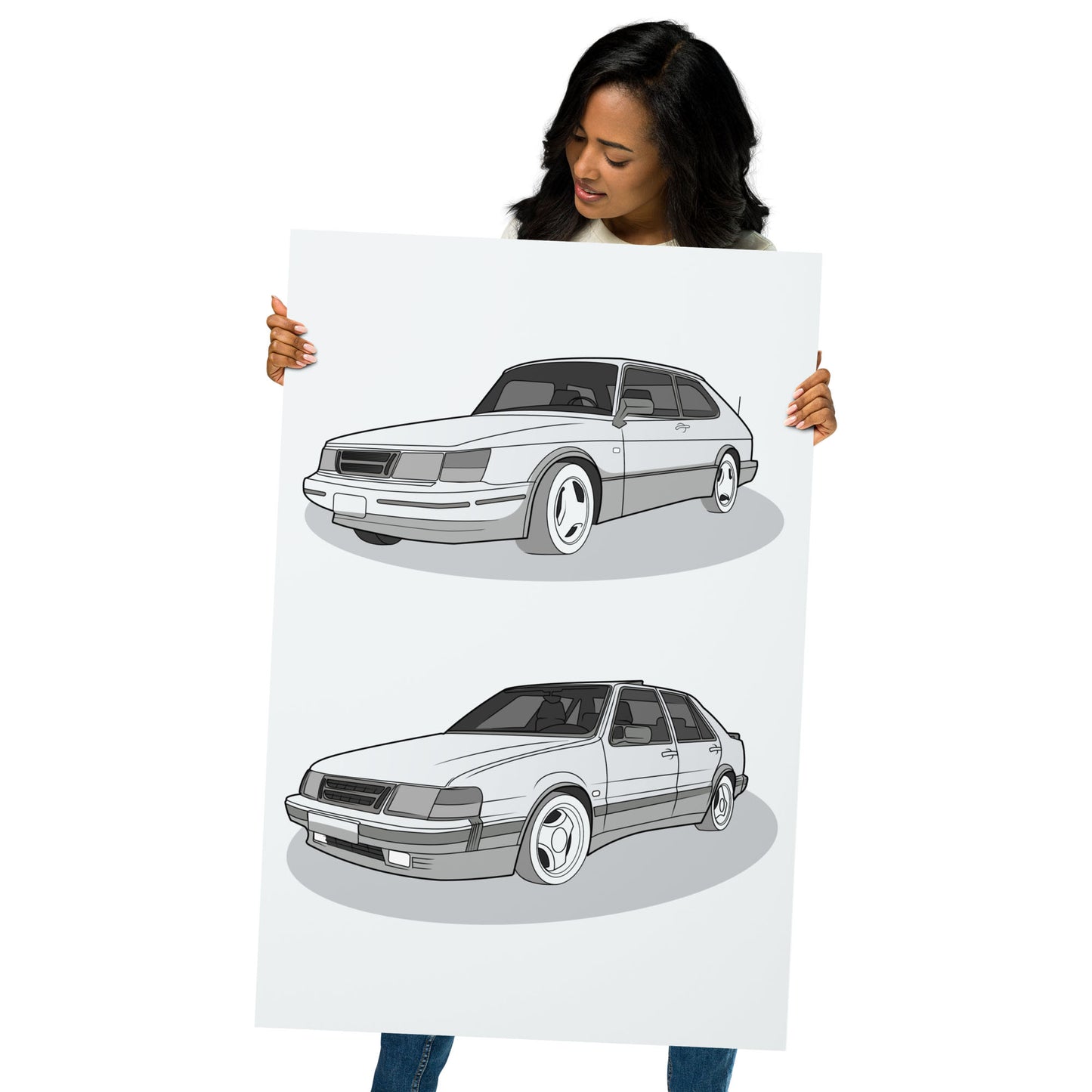 Minimalist Custom Car Art Poster For Car Lovers and Enthusiasts Perfect Gift for Dads, Husbands and Car Fans