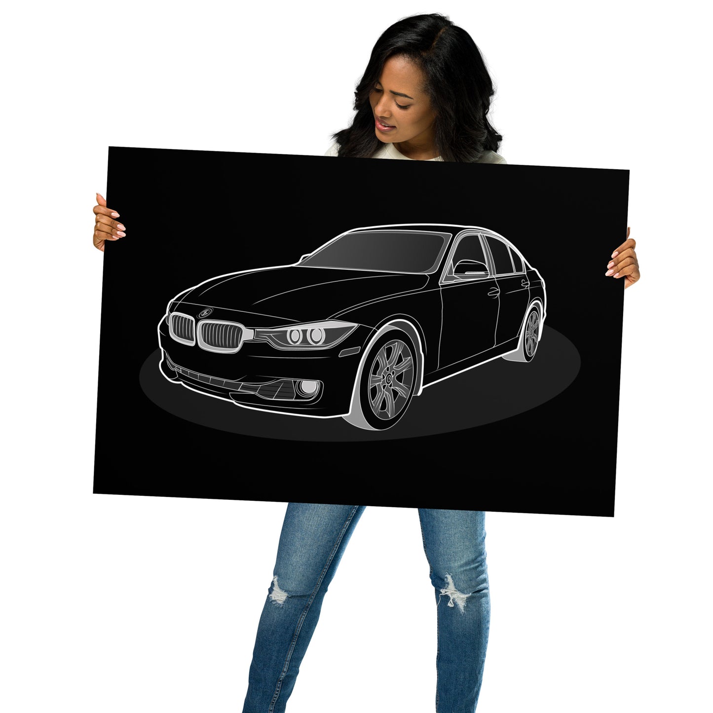 Minimalist Custom Car Art Poster For Car Lovers and Enthusiasts Perfect Gift for Dads, Husbands and Car Fans