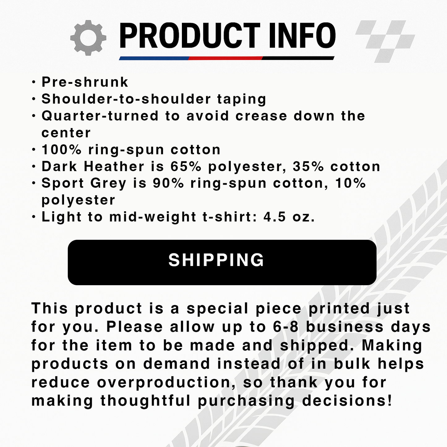 gildan t-shirt product information and shipping