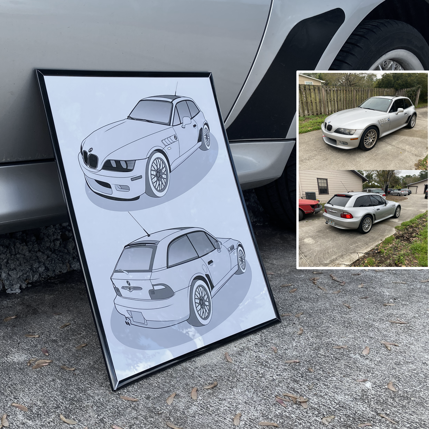 Minimalist Custom Car Art Poster For Car Lovers and Enthusiasts Perfect Gift for Dads, Husbands and Car Fans