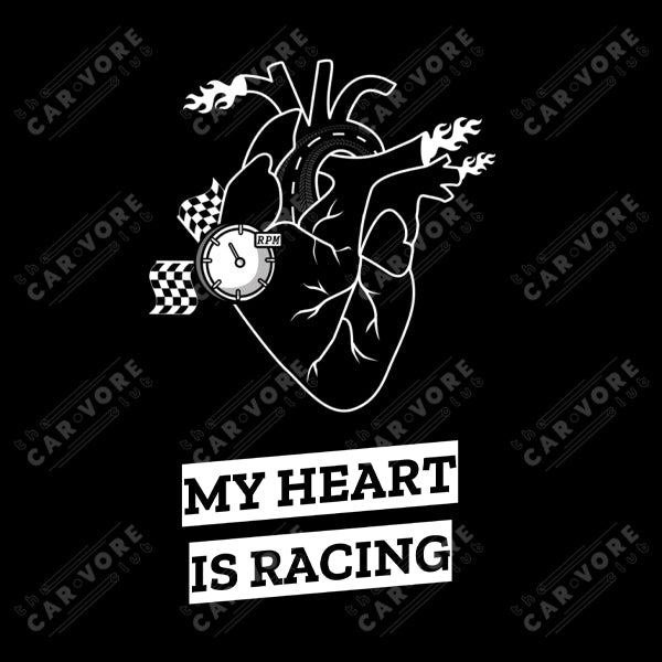 My Heart Is Racing Track Day Road Course Unisex T-Shirt
