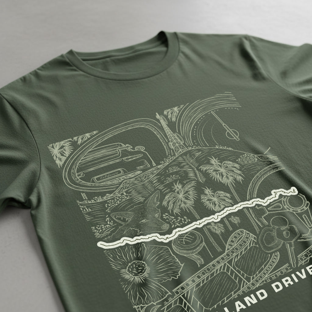 Mulholland Drive Hollywood Hills CA T-Shirt