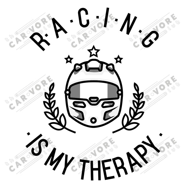 Racing Is My Therapy Race Helmet Track Day Road Course Racing Unisex T-Shirt