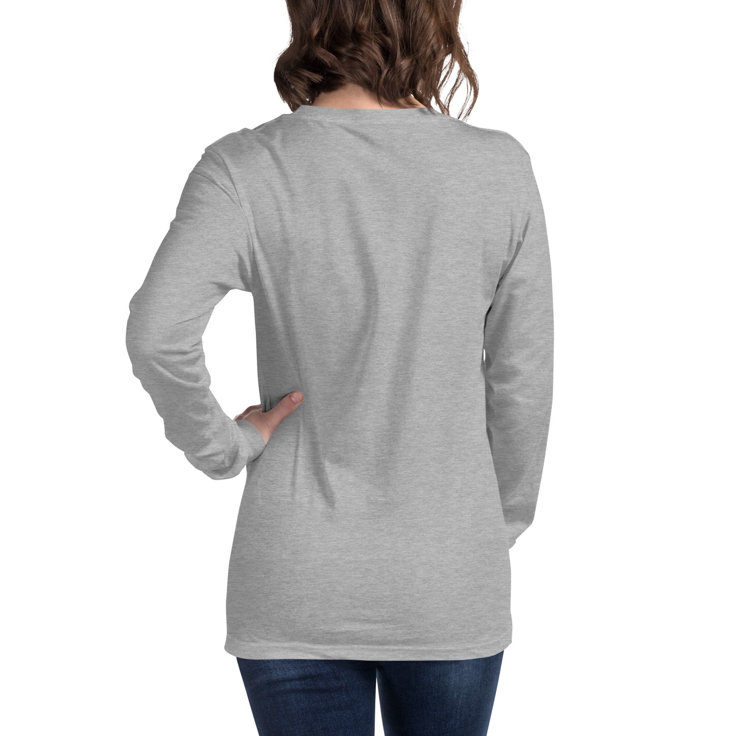Model S Front View On Premium Unisex Long-Sleeve Shirt (3 Colors Available)