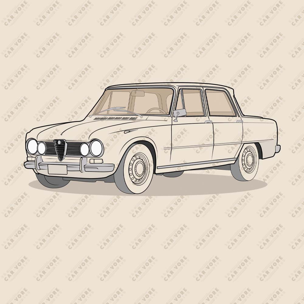 1967 Alfa Romeo Giulia Super Sedan Front Side Heather Dust Unisex T-Shirt