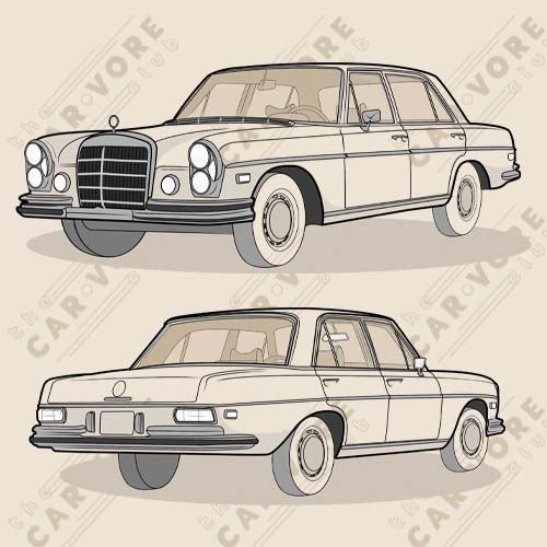 1972 Mercedes 280 SE 12 in. X 12 in. Poster