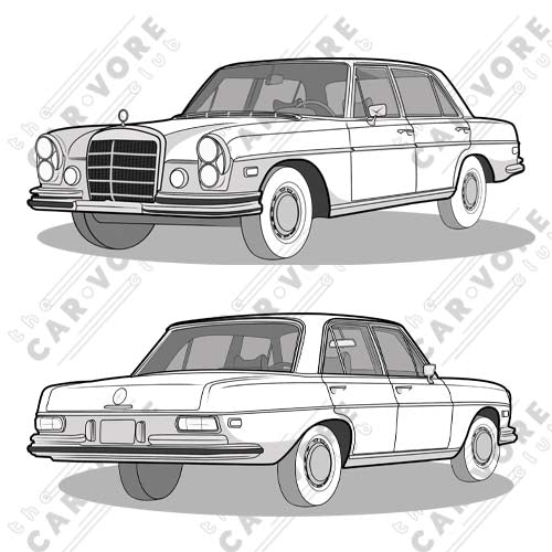1972 Mercedes 280 SE Double Sided 11 oz. Mug