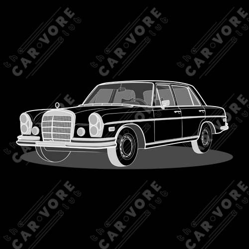 1972 Mercedes 280 SE Front Side Unisex T-Shirt (2 Colors Available)