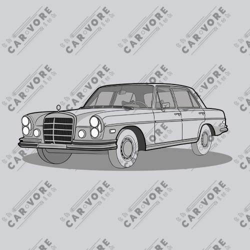 1972 Mercedes 280 SE Front Side Unisex T-Shirt (3 Colors Available)