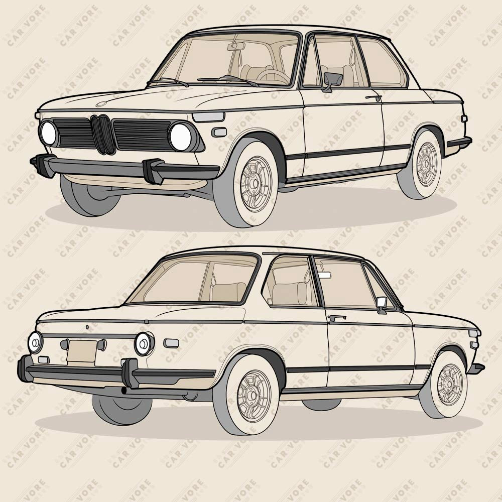 1973 BMW 2002 12 in. X 12 in. Poster