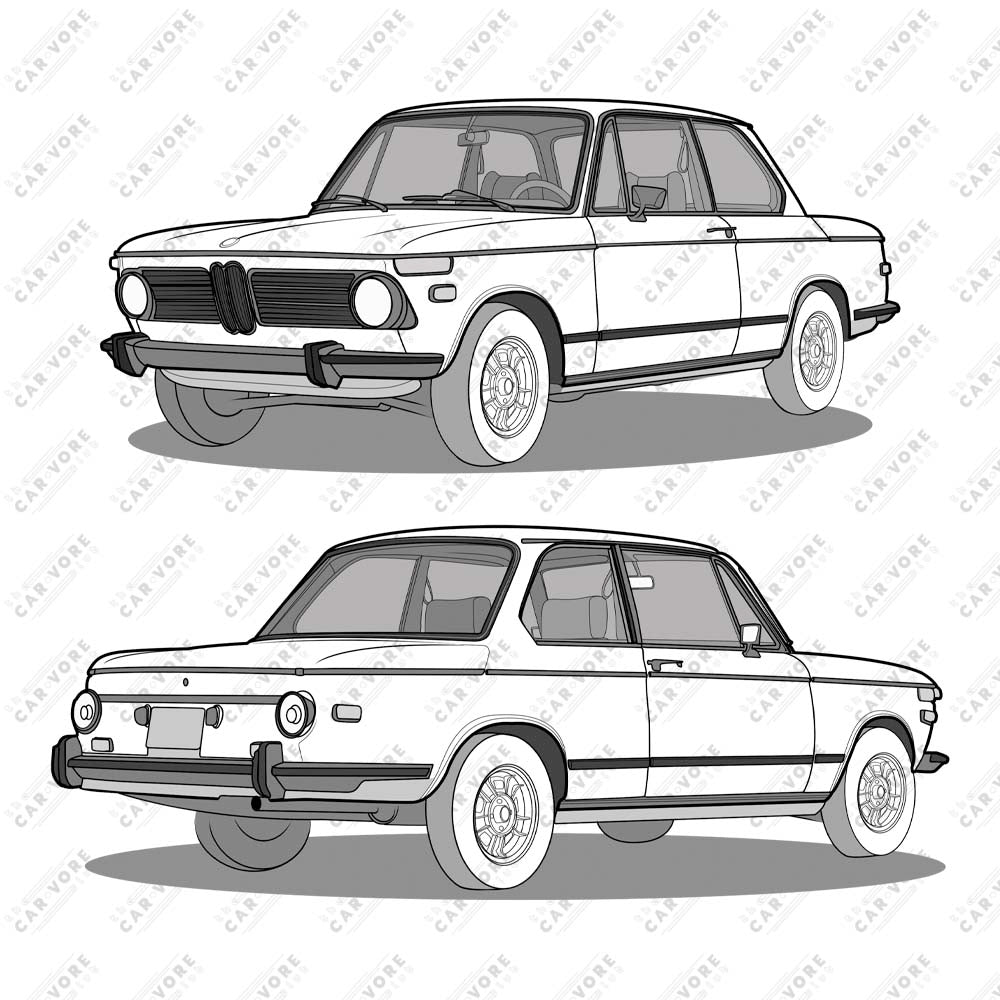 1973 BMW 2002 Double Sided Unisex T-Shirt (3 Colors Available)