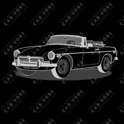 1973 MG B Front Side Unisex T-Shirt (3 Colors Available)