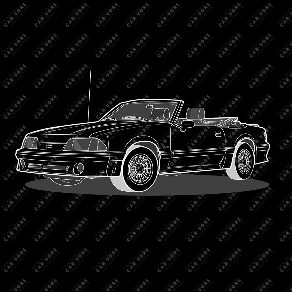 1989 Ford Mustang Convertible 5.0 Front Side Unisex Sweatshirt