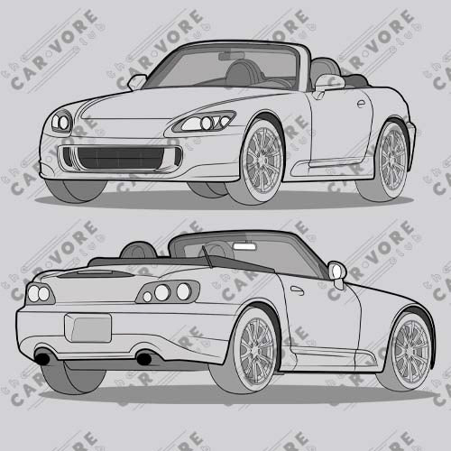 2007 Honda S2000 Double Sided Unisex Sweatshirt (2 Colors Available)