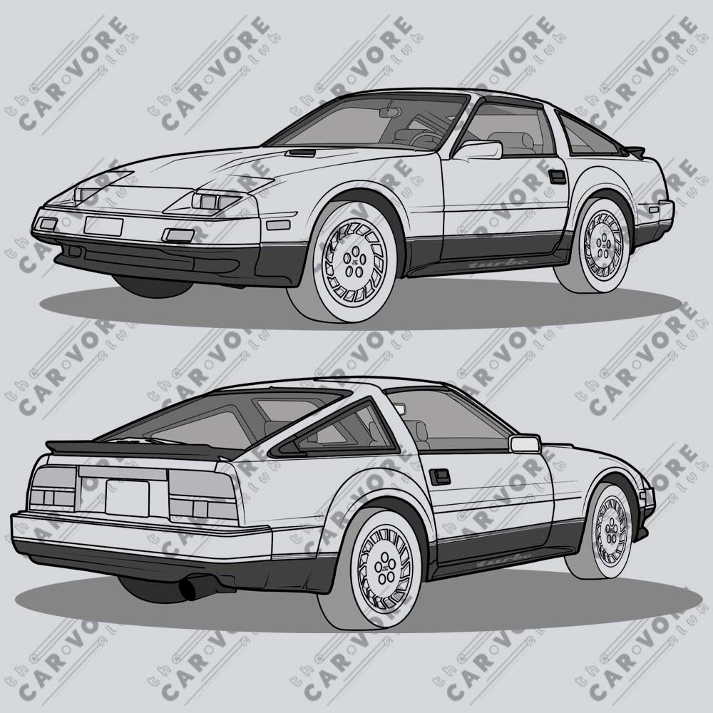 1984 Datsun Nissan 300ZX Turbo Double Sided Unisex Sweatshirt (2 Colors Available)