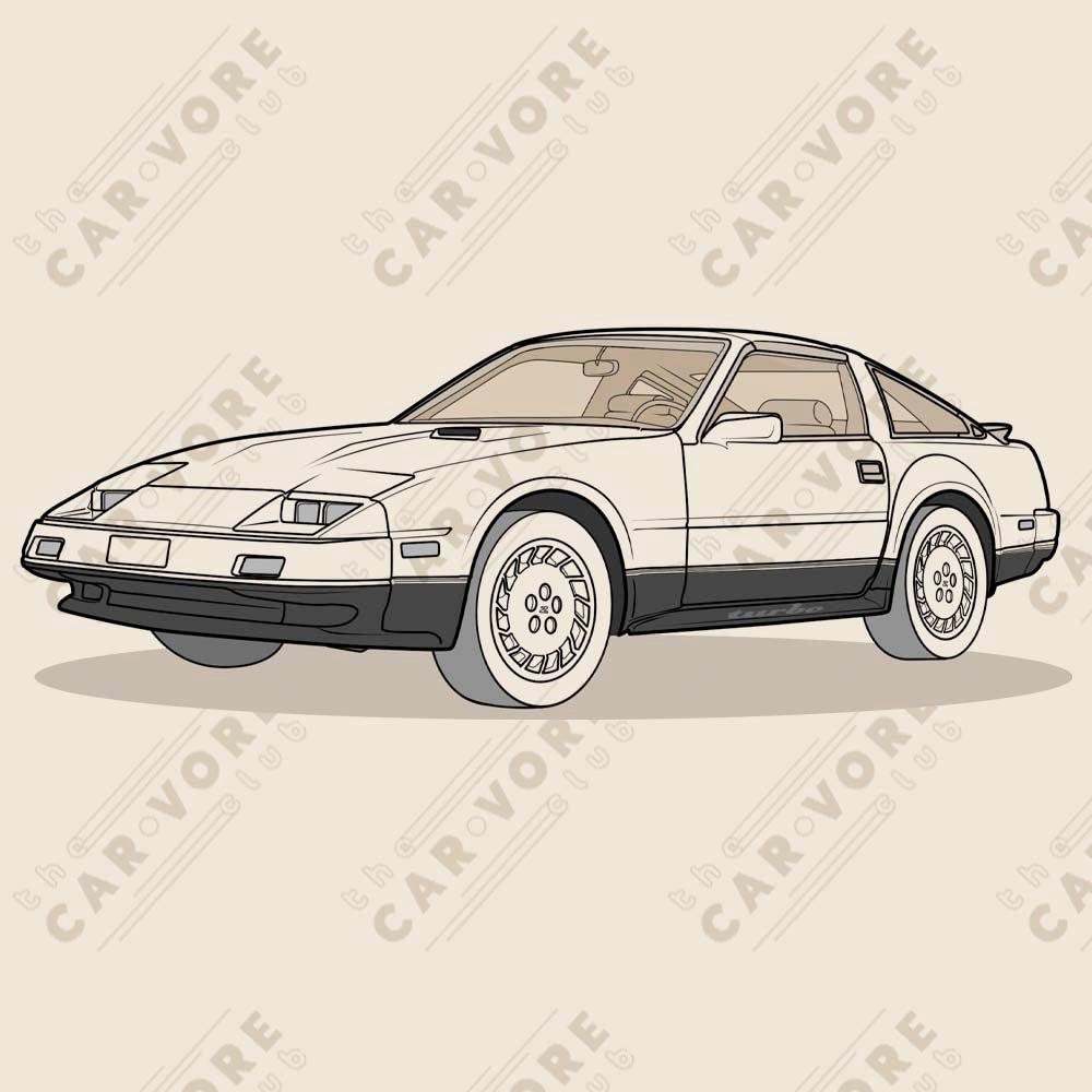 1984 Datsun Nissan 300ZX Turbo Front Side Heather Dust Unisex T-Shirt