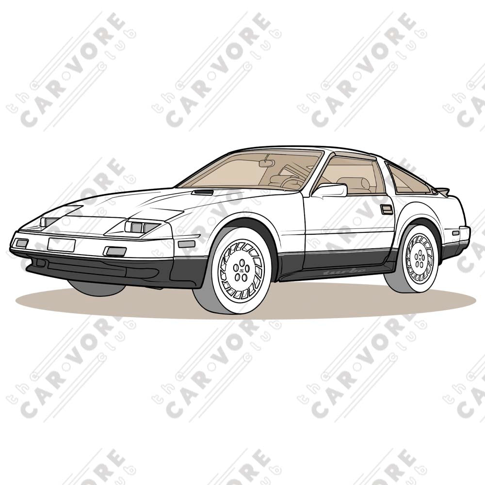 1984 Datsun Nissan 300ZX Turbo Front Side Unisex T-Shirt (3 Colors Available)