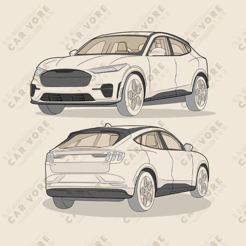 2021 Ford Mustang Mach-E GT Double Sided Heather Dust Unisex T-Shirt