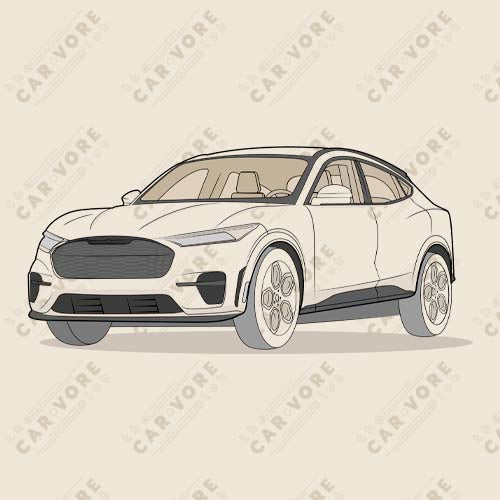 2021 Ford Mustang Mach-E GT Front Side Heather Dust Unisex T-Shirt