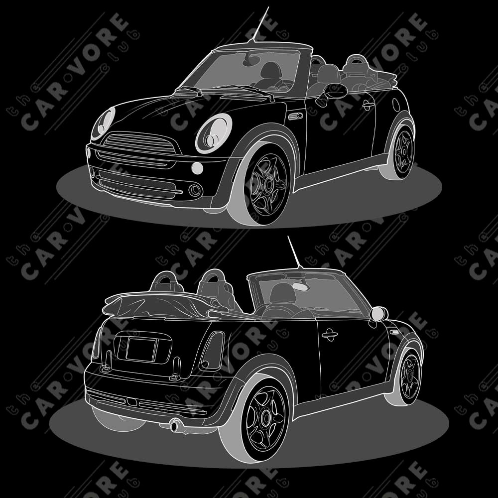 2005 Mini Cooper Convertible R52 Double Sided Unisex T-Shirt (3 Colors Available)