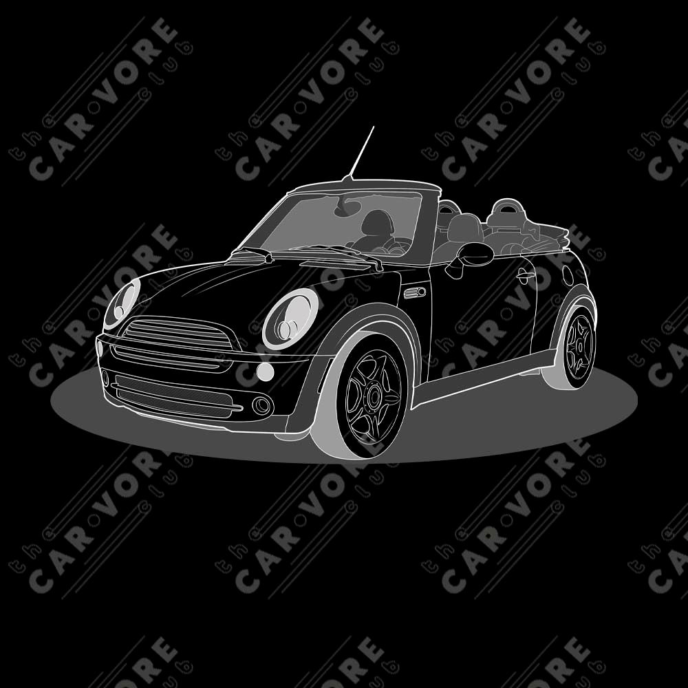 2005 Mini Cooper Convertible R52 Front Side Unisex T-Shirt (3 Colors Available)