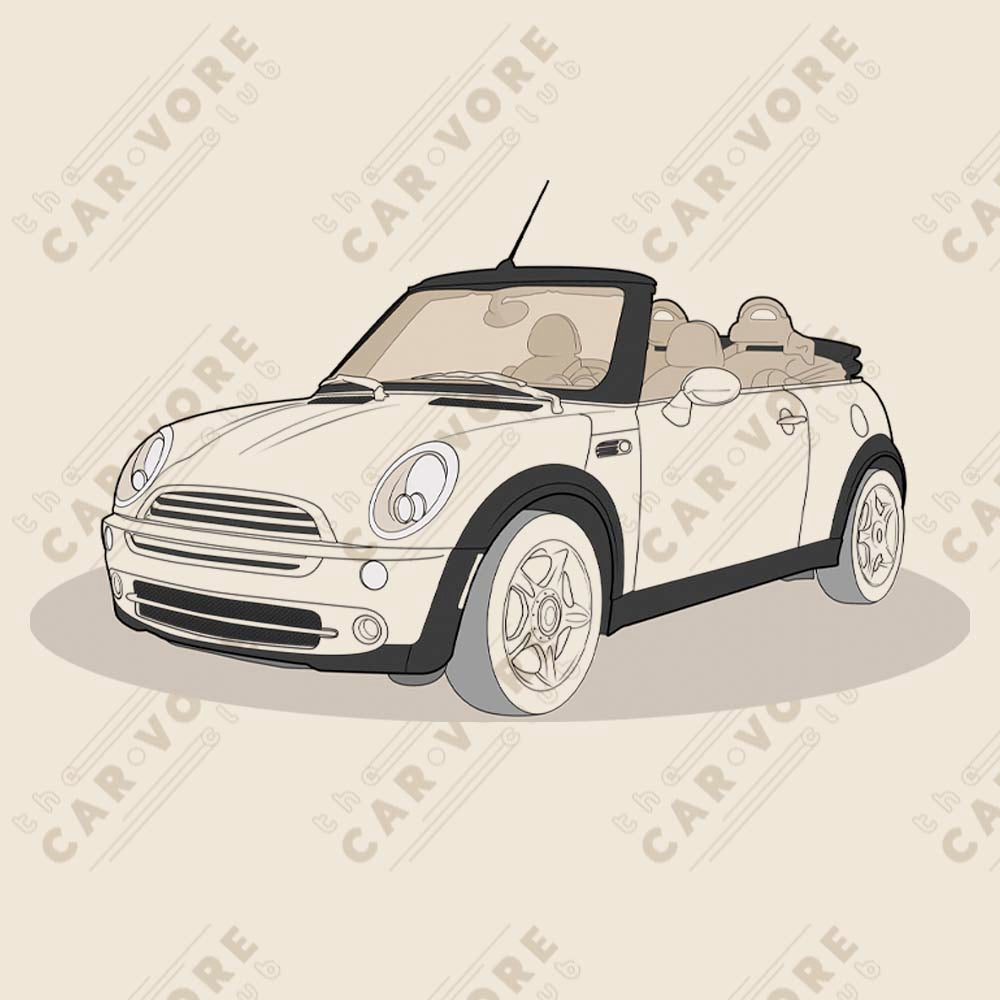 2005 Mini Cooper Convertible R52 Front Side Heather Dust Unisex T-Shirt