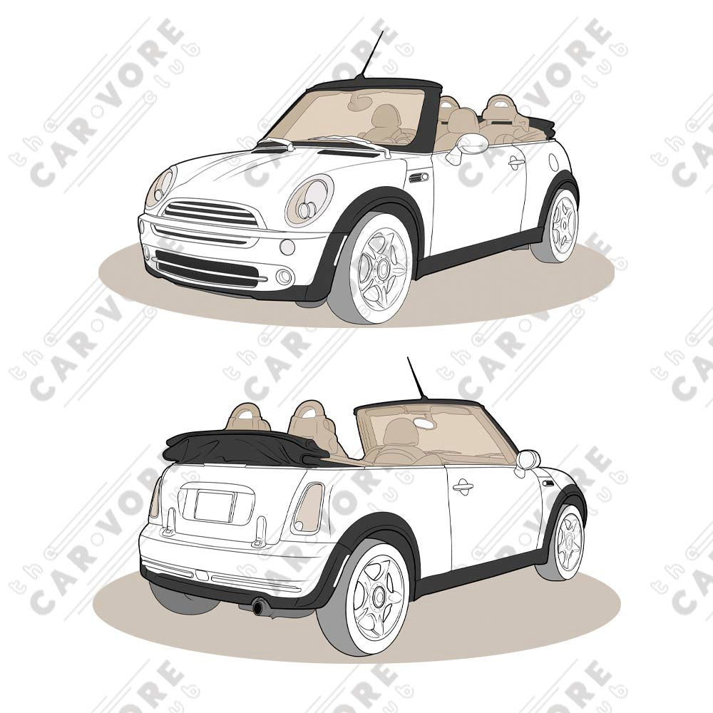 2005 Mini Cooper Convertible R52 Double Sided Unisex T-Shirt (3 Colors Available)