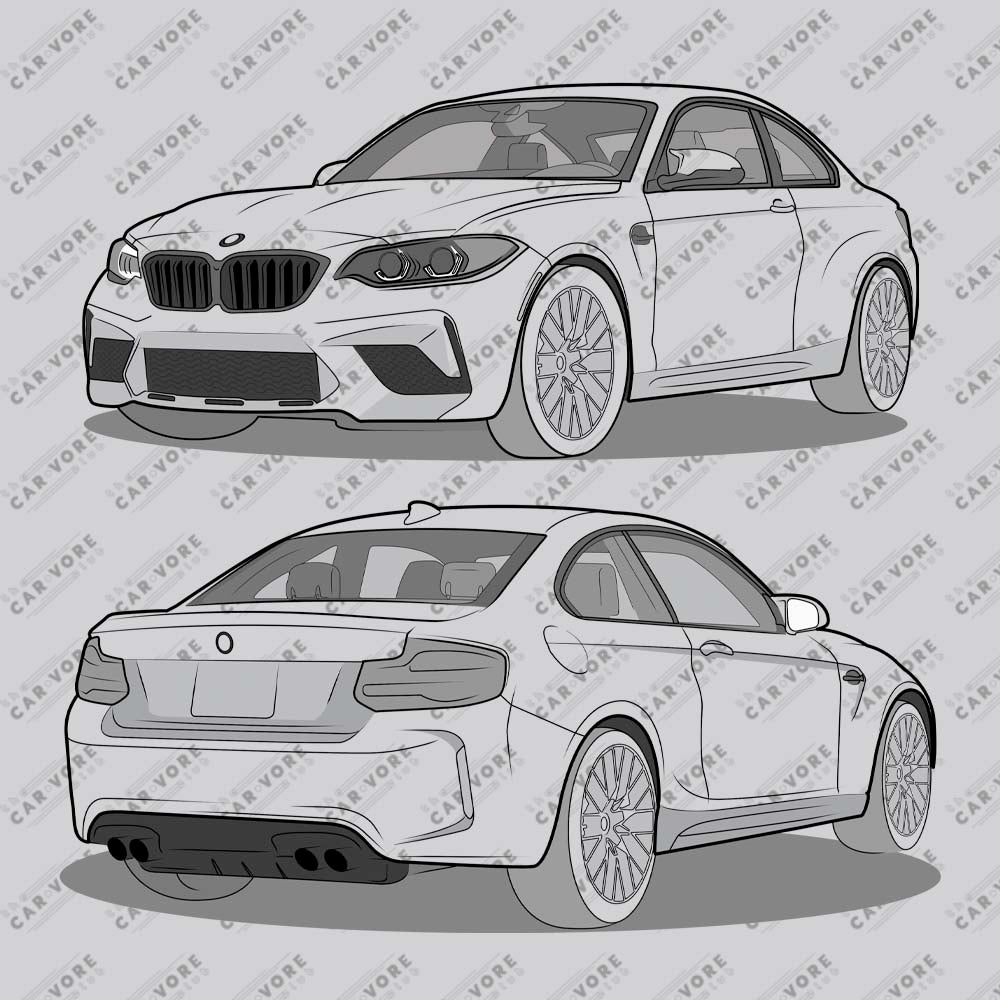 2020 BMW M2 F87 Coupe Double Sided Unisex Sweatshirt (2 Colors Available)