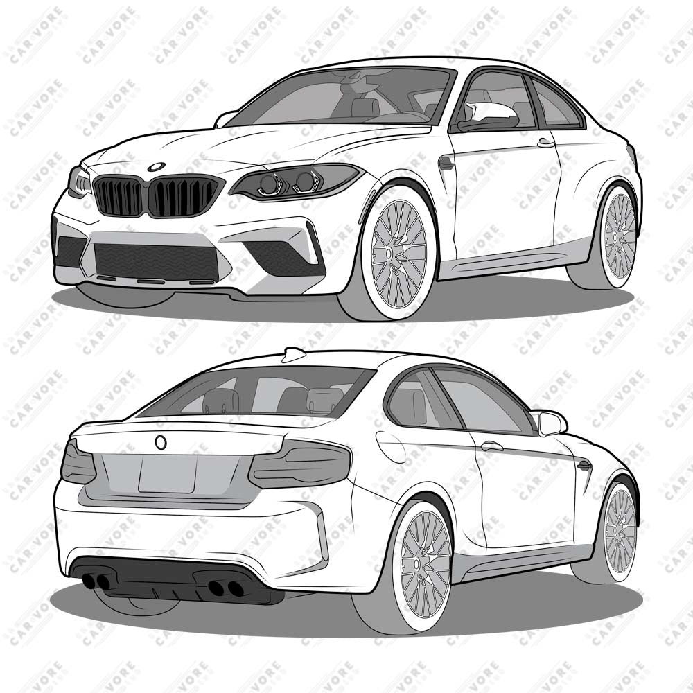 2020 BMW M2 F87 Coupe Double Sided 11 oz. Mug