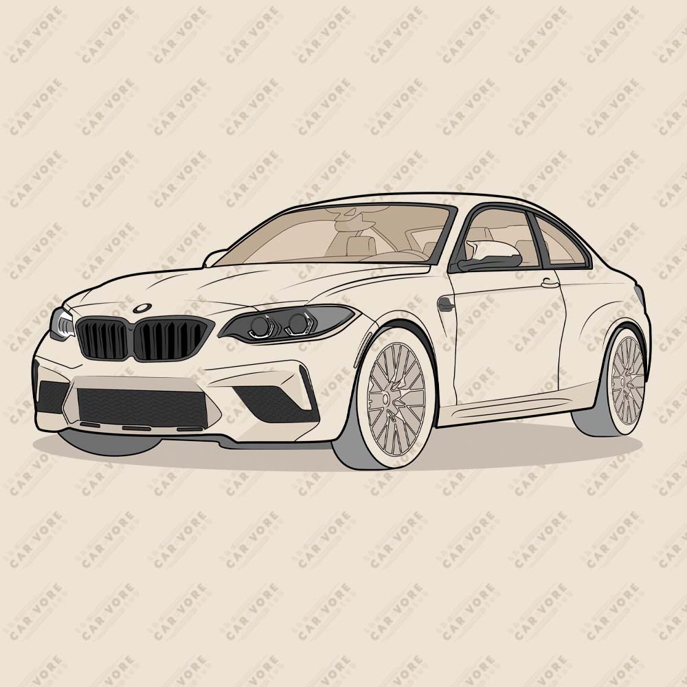 2020 BMW M2 F87 Coupe Front Side Heather Dust Unisex T-Shirt