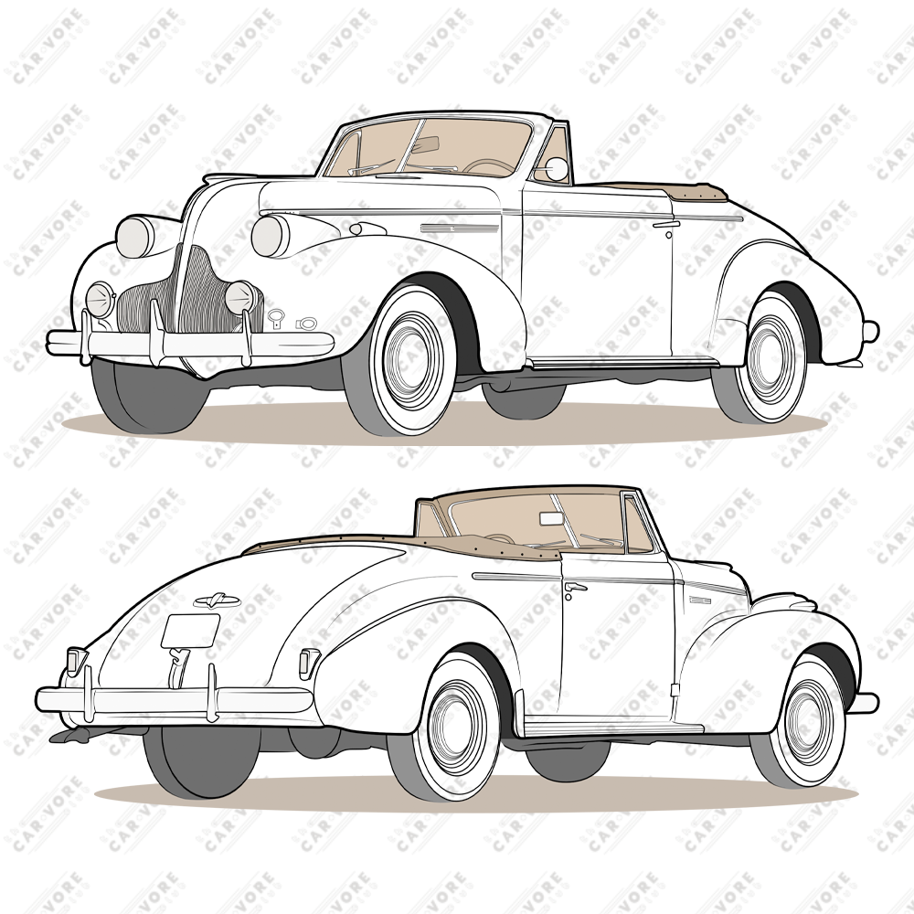 1939 Buick Special 46C Convertible Double Sided Unisex T-Shirt (3 Colors Available)