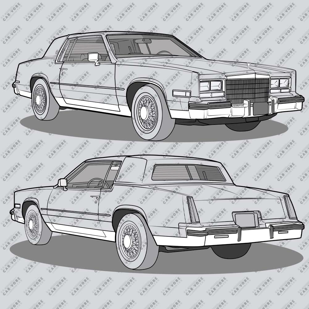 1985 Cadillac Eldorado Double Sided Unisex T-Shirt (3 Colors Available)
