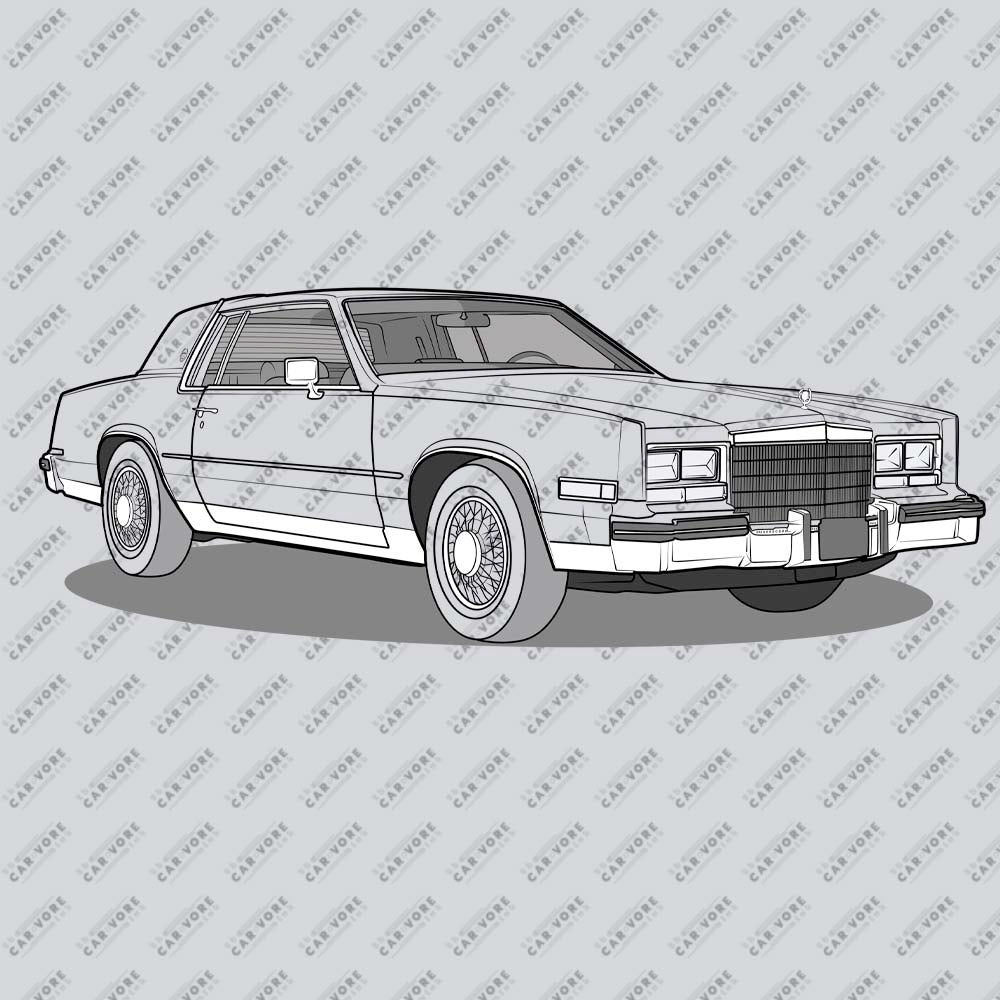 1985 Cadillac Eldorado Front Side Unisex T-Shirt (3 Colors Available)