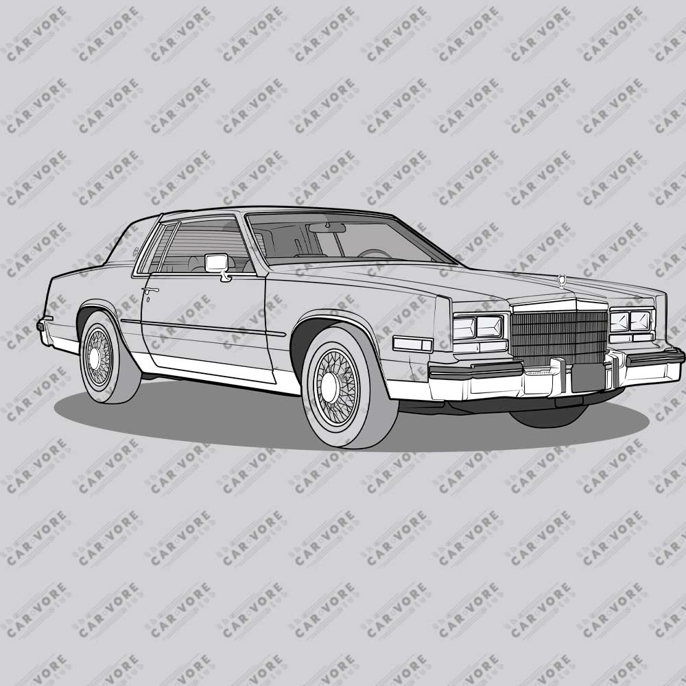 1985 Cadillac Eldorado Front Side Unisex Sweatshirt (2 Colors Available)