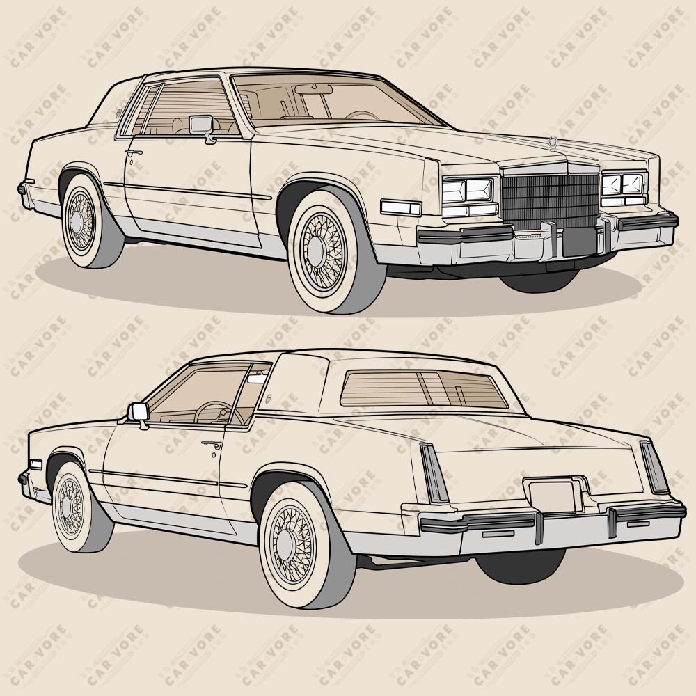 1985 Cadillac Eldorado Heather Dust Double Sided Unisex T-Shirt