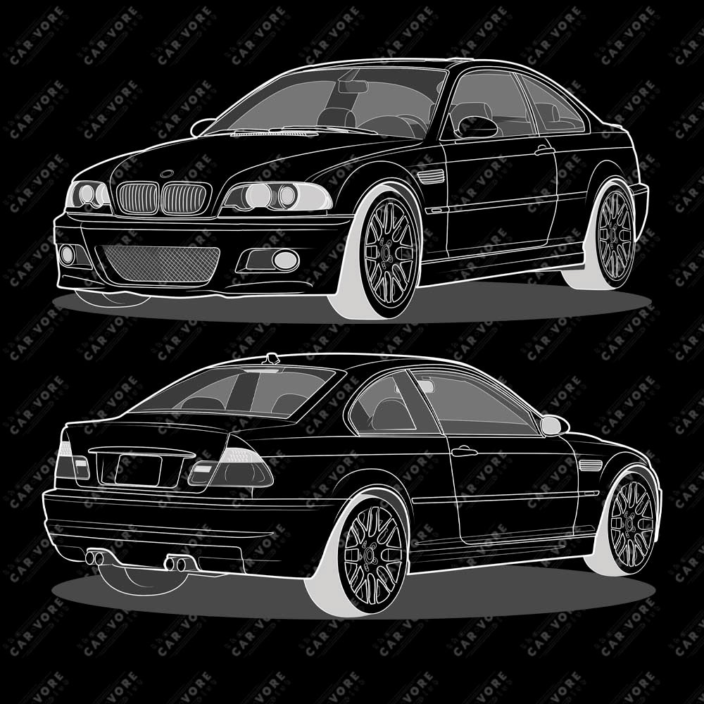 2006 BMW E46 M3 Coupe Double Sided Unisex T-Shirt (3 Colors Available)