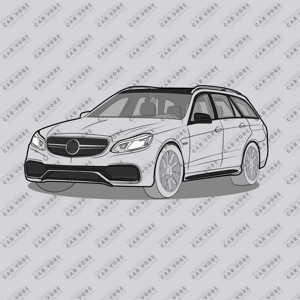 2016 Mercedes E63 AMG S Wagon W212 Front Side Unisex Sweatshirt (2 Colors Available)