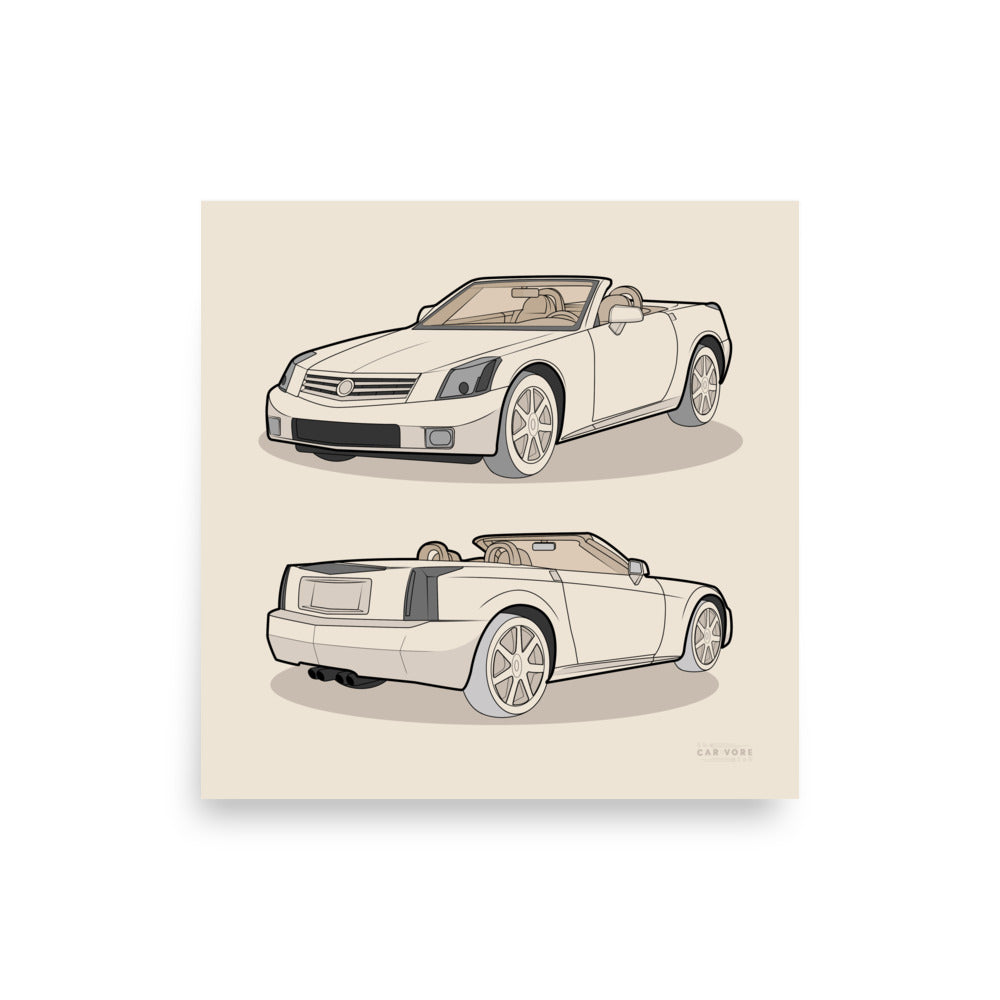 2006 XLR 12 in. X 12 in. Poster For Cadillac Enthusiasts