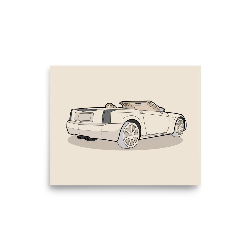 2006 XLR Rear View Poster For Cadillac Enthusiasts (3 Sizes Available)