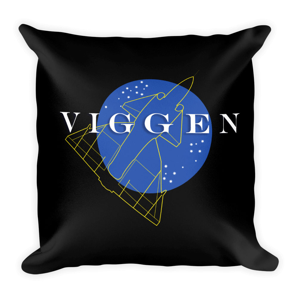 Saab Viggen Black 18 x 18 Throw Pillow