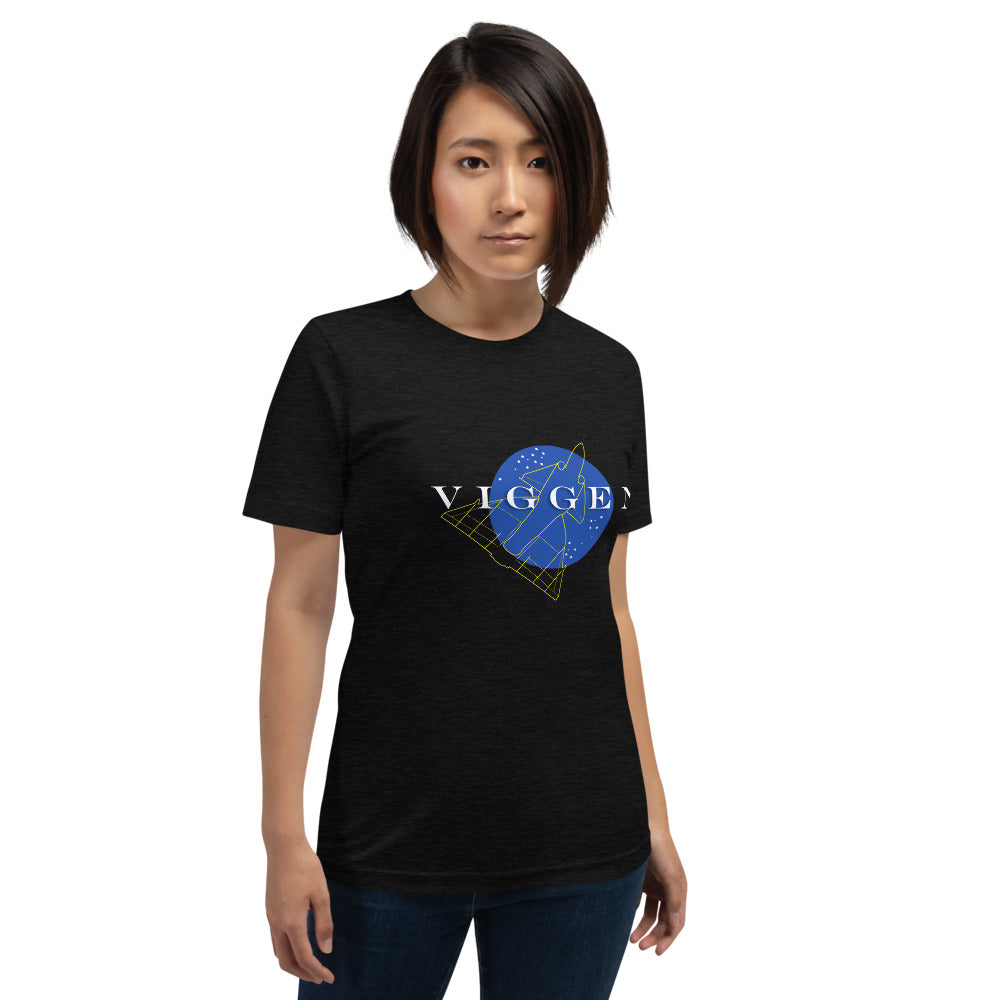 Saab 37 Viggen Plane Black Heather Unisex T-Shirt